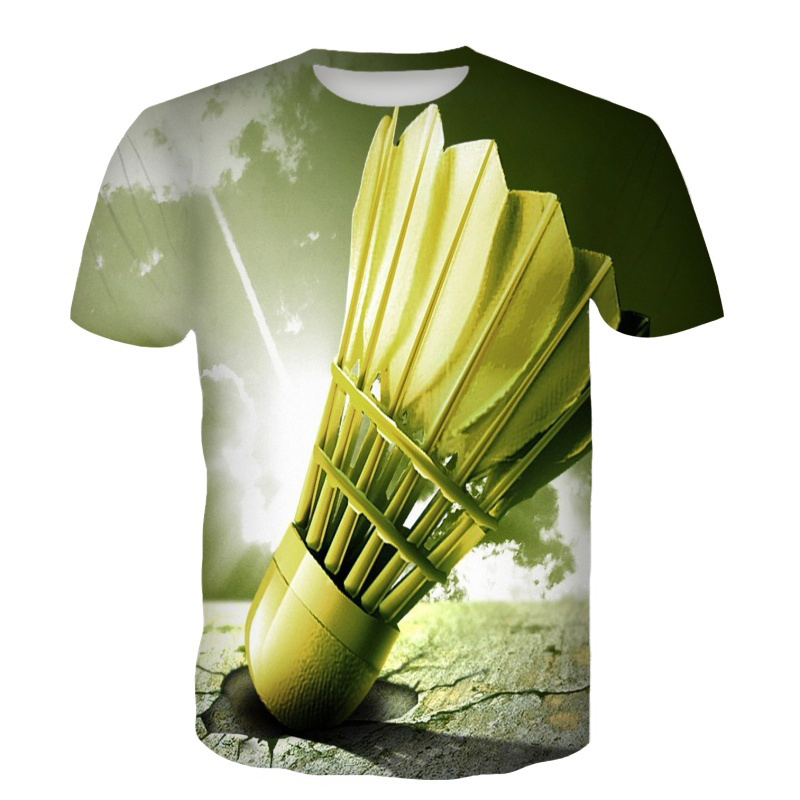Badminton Emoji - Kaus Bulu Tangkis Shuttlecock Gambar Cetak