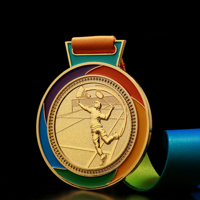 Badminton Championship - Medali penghargaan logam medali bulutangkis universal