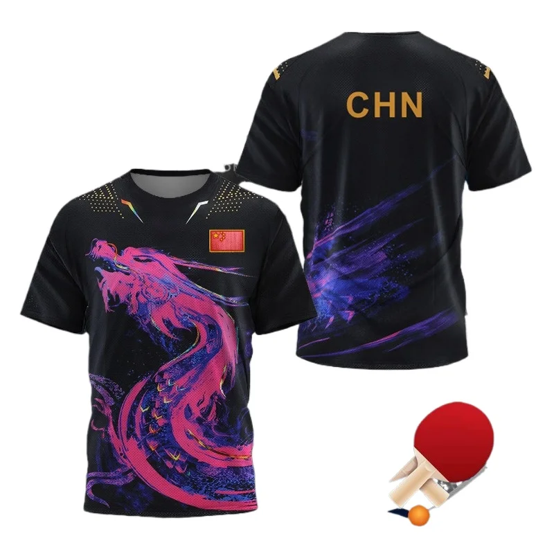 Badminton Emoji - Kaus Grafis Tenis Meja CHINA Dragon