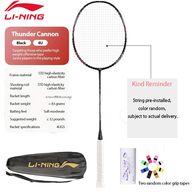 Li-Ning Thunder Mini Cannon Ra - Li Ning Racket ulasan dan harga