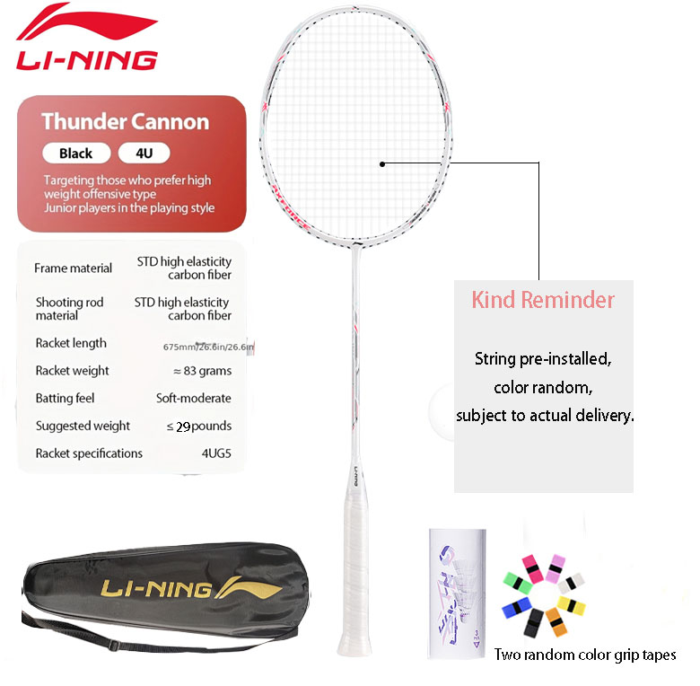 Li-Ning Thunder Mini Cannon Ra - Li Ning Racket ulasan dan harga