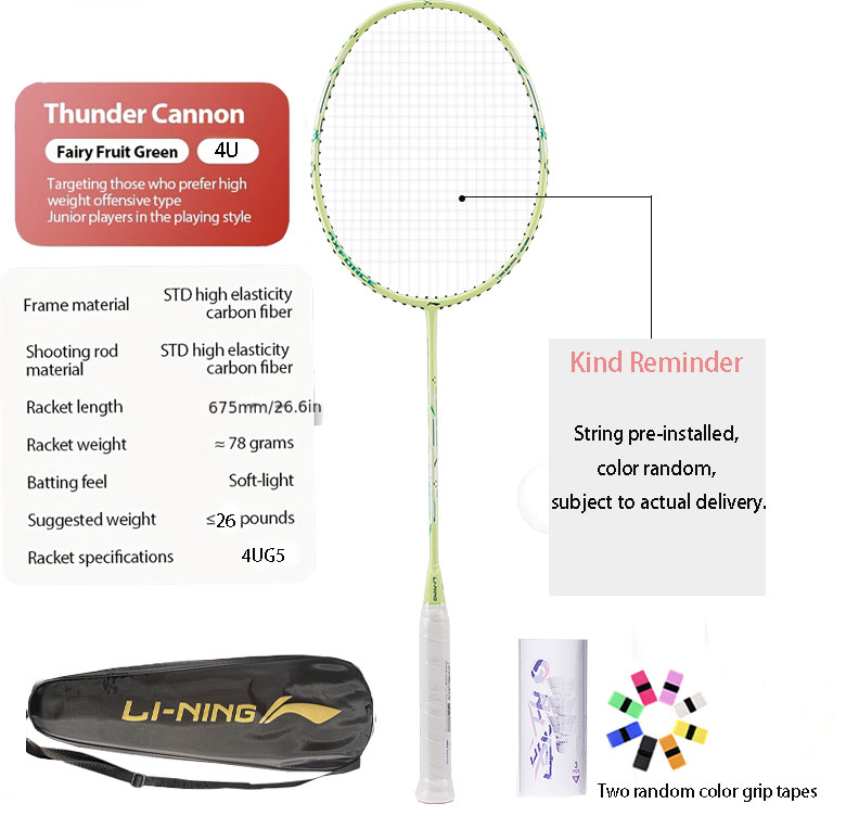 Li-Ning Thunder Mini Cannon Ra - Li Ning Racket ulasan dan harga