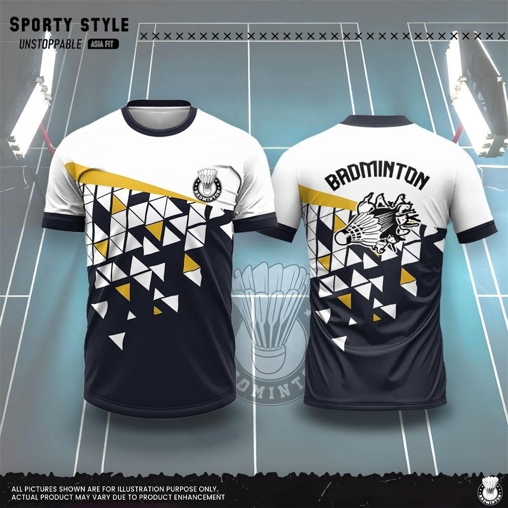 Pakaian Pria Fashion Kaos Badm - Badminton Emoji ulasan dan harga