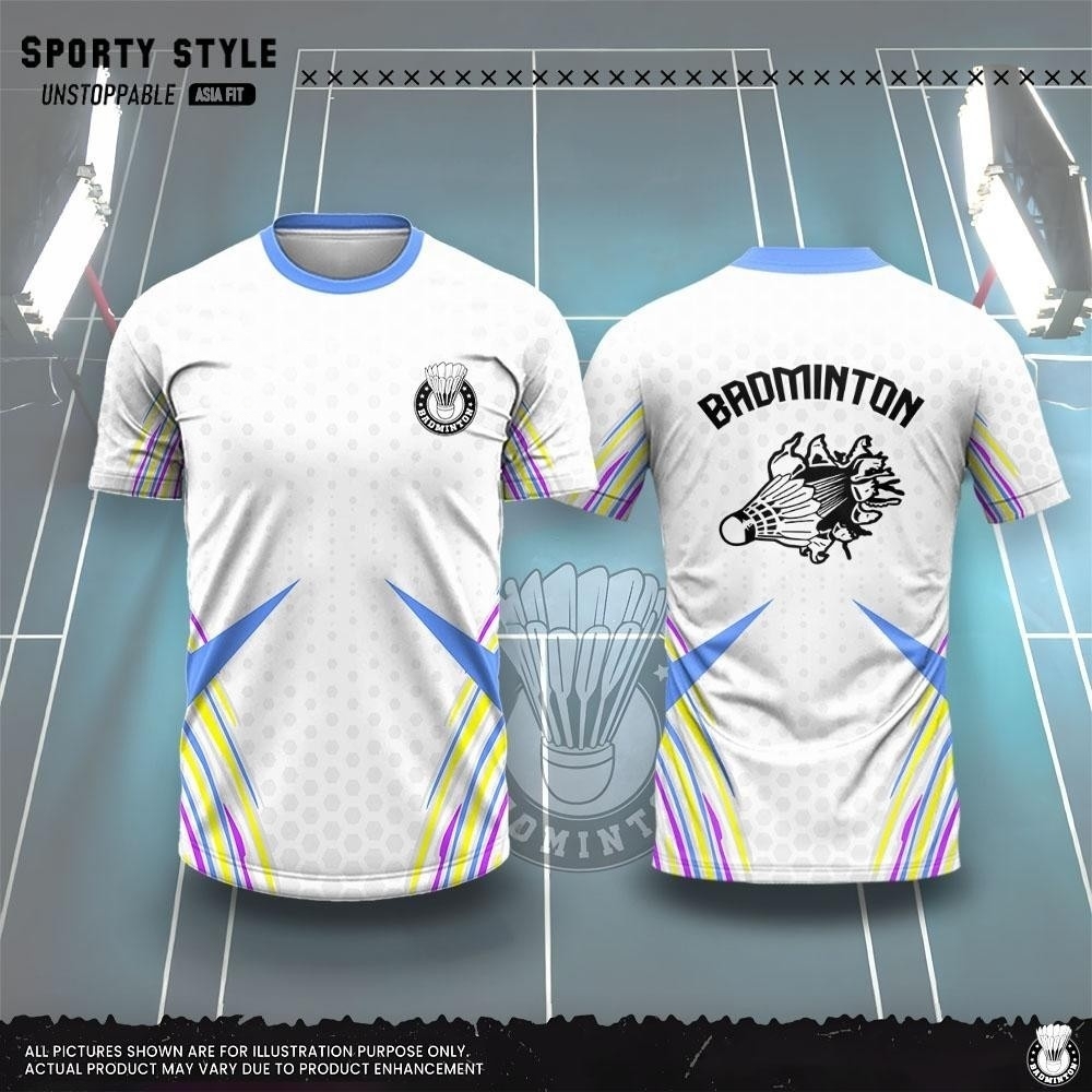 Pakaian Pria Fashion Kaos Badm - Badminton Emoji ulasan dan harga