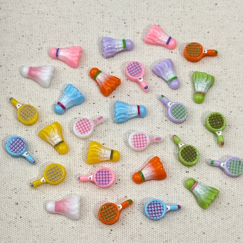 20pcs Hiasan Kuku Mini Kartun  - Badminton Minion ulasan dan harga