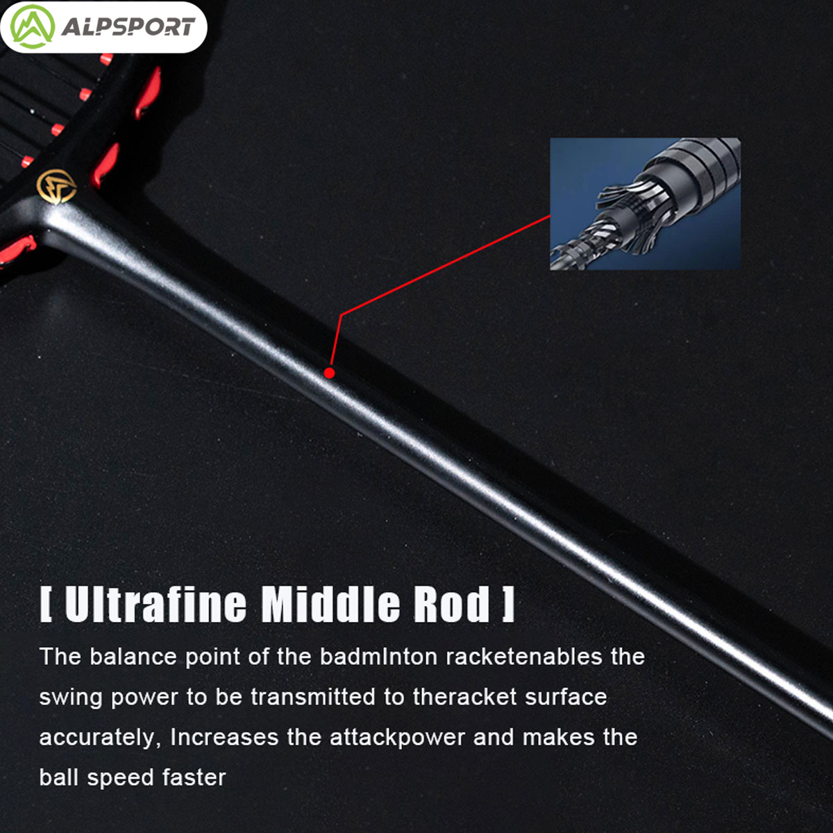 Alpsport MH-V5 5U 75g Bergelom - Li Ning Racket ulasan dan harga