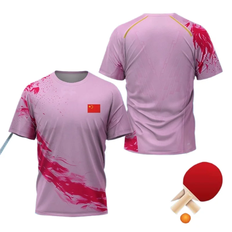Kaus Grafis Tenis Meja CHINA D - Badminton Emoji ulasan dan harga