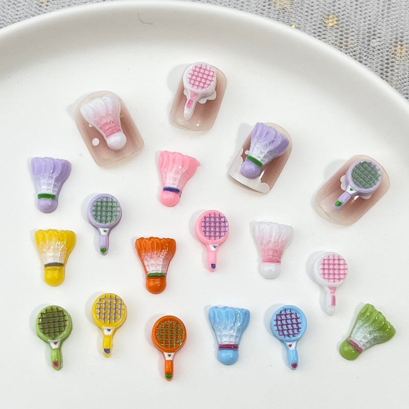 20pcs Aksesoris Kuku 3D Mini K - Badminton Minion ulasan dan harga