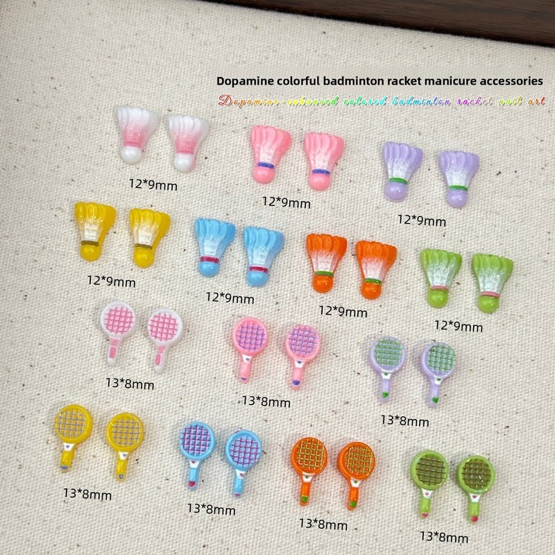 20pcs Aksesoris Kuku 3D Mini K - Badminton Minion ulasan dan harga